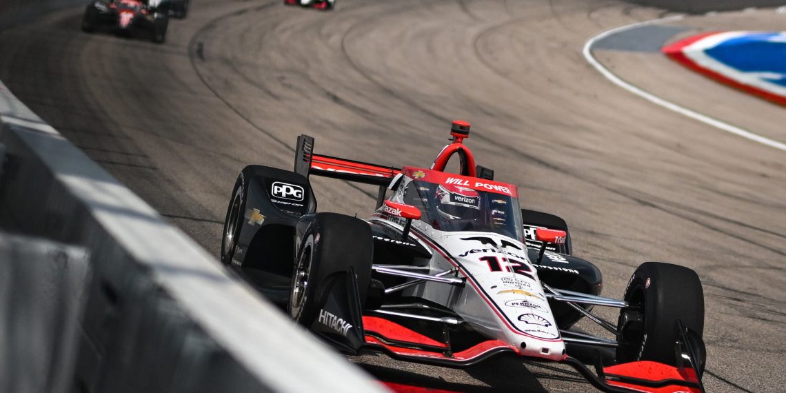 Will Power on track at Iowa Speedway.