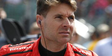 Will Power looks on during Indianapolis 500 qualifying.