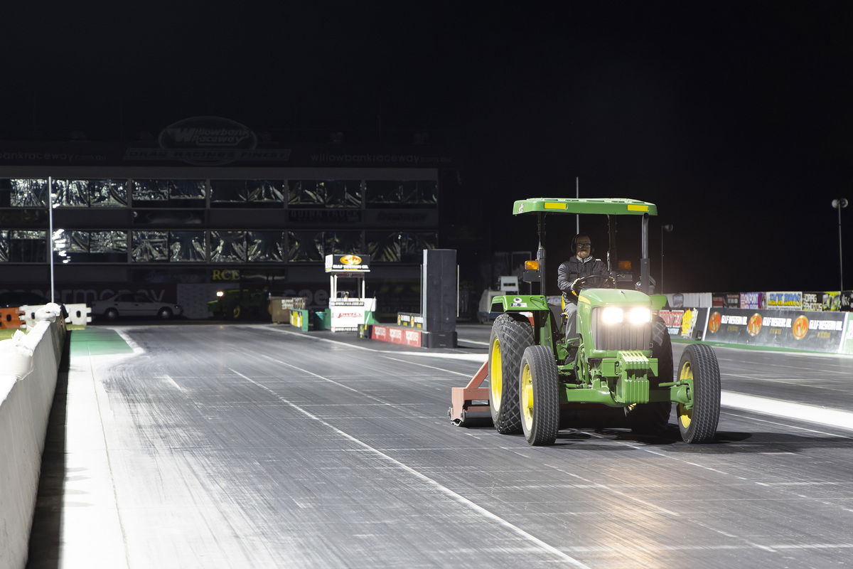 Repaving work has been completed at Willowbank Raceway ahead of this weekend's Gulf Western Oil Winternationals. Image: Willowbank Raceway
