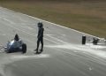 Daniel Frougas is out of the Formula Ford that split in half after it hit the Winton pit wall. Image: Blendline TV