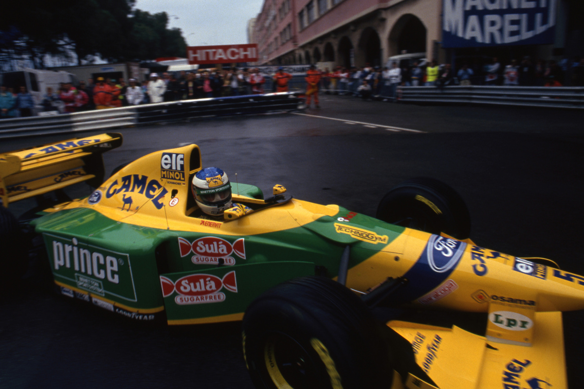 Michael Schumacher at the wheel of a Benetton B193B. Image: Photo4 / XPB Images