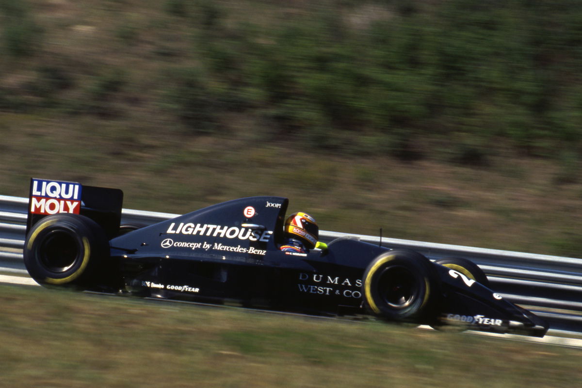 Karl Wendlinger at the wheel of the 1993 Sauber C12 Mercedes-Benz.I mage: Photo4 / XPB Images