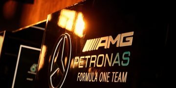 Mercedes-AMG PETRONAS F1 Team becomes first motorsport team to sign The Climate Pledge . Image: XPB Images