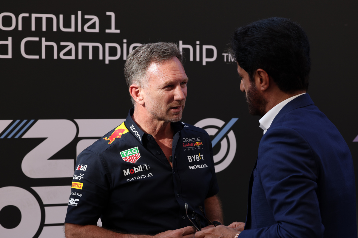 The drama surrounding Christian Horner will be discussed at a meeting between FIA and F1 bosses in Bahrain. Image: Bearne / XPB Images