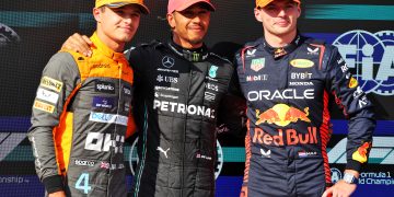 How many more times will Lando Norris share a podium in F1 with Lewis Hamilton and Max Verstappen?