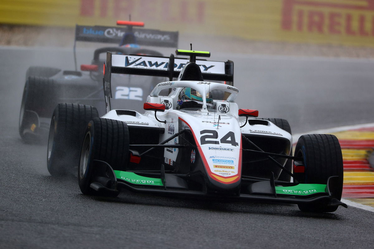 Christian Mansell finished second in the Formula 3 Feature race in Belgium