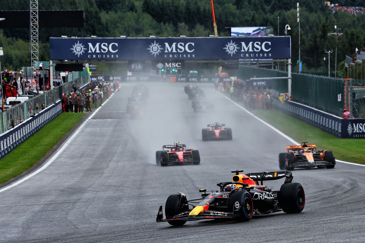 Max Verstappen won the Belgian sprint race ahead of Oscar Piastri