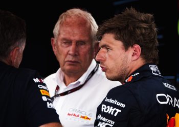 Max Verstappen has thrown his support behind Red Bull motorsport advisor Helmut Marko. Image: Bearne / XPB Images