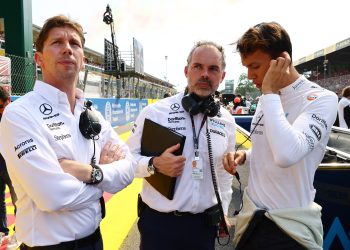 Alex Albon feels Williams will get to see how far it has been taken by James Vowles (left) this season