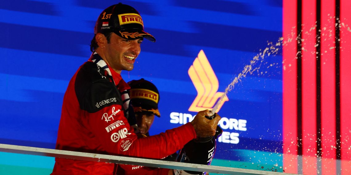 Carlos Sainz was the only non-Red Bull driver to win a grand prix in 2023