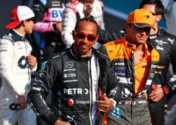 Lewis Hamilton will join Ferrari as the 2025 driver market starts taking shape. Image: Coates / XPB Images