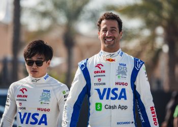 Yuki Tsunoda and Daniel Ricciardo are RB team-mate but rivals for a berth at Red Bull Racing in 2025. Image: Bearne / XPB Images