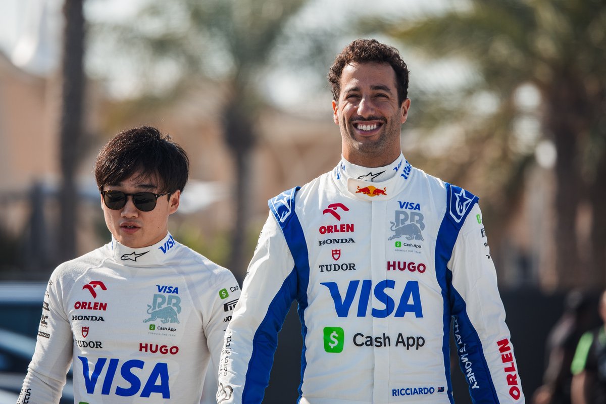 Yuki Tsunoda and Daniel Ricciardo are RB team-mate but rivals for a berth at Red Bull Racing in 2025. Image: Bearne / XPB Images