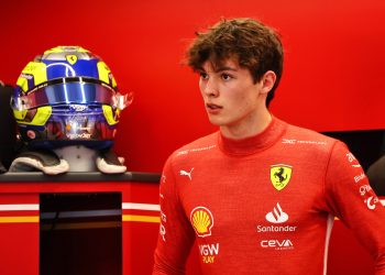 Oliver Bearman will become the youngest ever driver to race for Ferrari after replacing Carlos Sainz in Saudi Arabia. Image: Batchelor / XPB Images