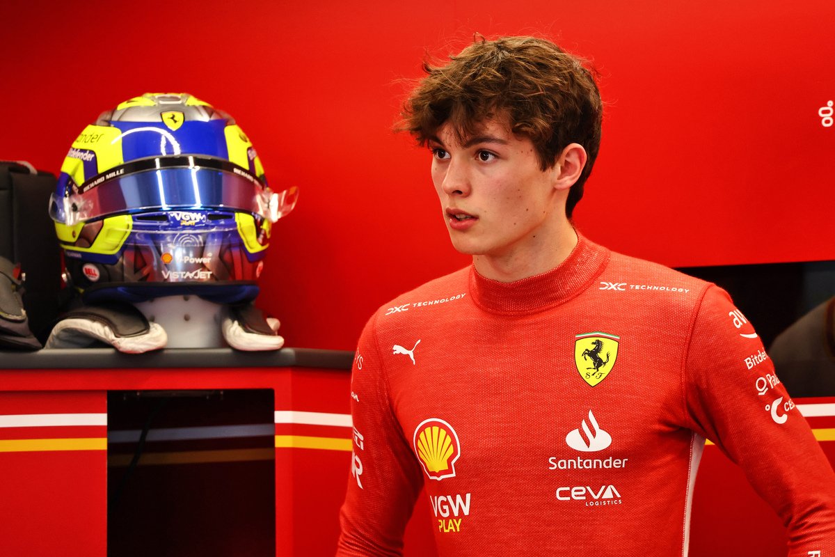 Oliver Bearman will become the youngest ever driver to race for Ferrari after replacing Carlos Sainz in Saudi Arabia. Image: Batchelor / XPB Images