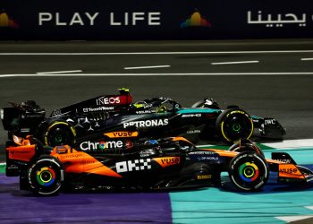 Oscar Piastri described his battle with Lewis Hamilton in Saudi Arabia as frustrating. Image: Charniaux / XPB Images