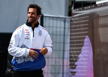 Daniel Ricciardo has admitted that discussions have been had within RB about potentially switching the Australian to a different chassis. Image: Charniaux / XPB Images