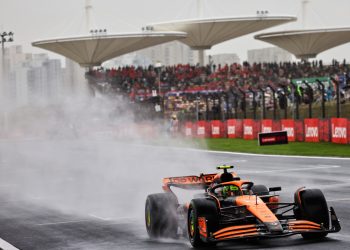 Lando Norris has claimed pole position for the Chinese GP Sprint in bizarre circumstances. Image: Batchelor / XPB Images