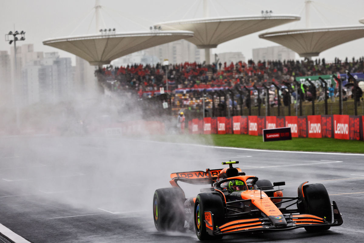 Lando Norris has claimed pole position for the Chinese GP Sprint in bizarre circumstances. Image: Batchelor / XPB Images