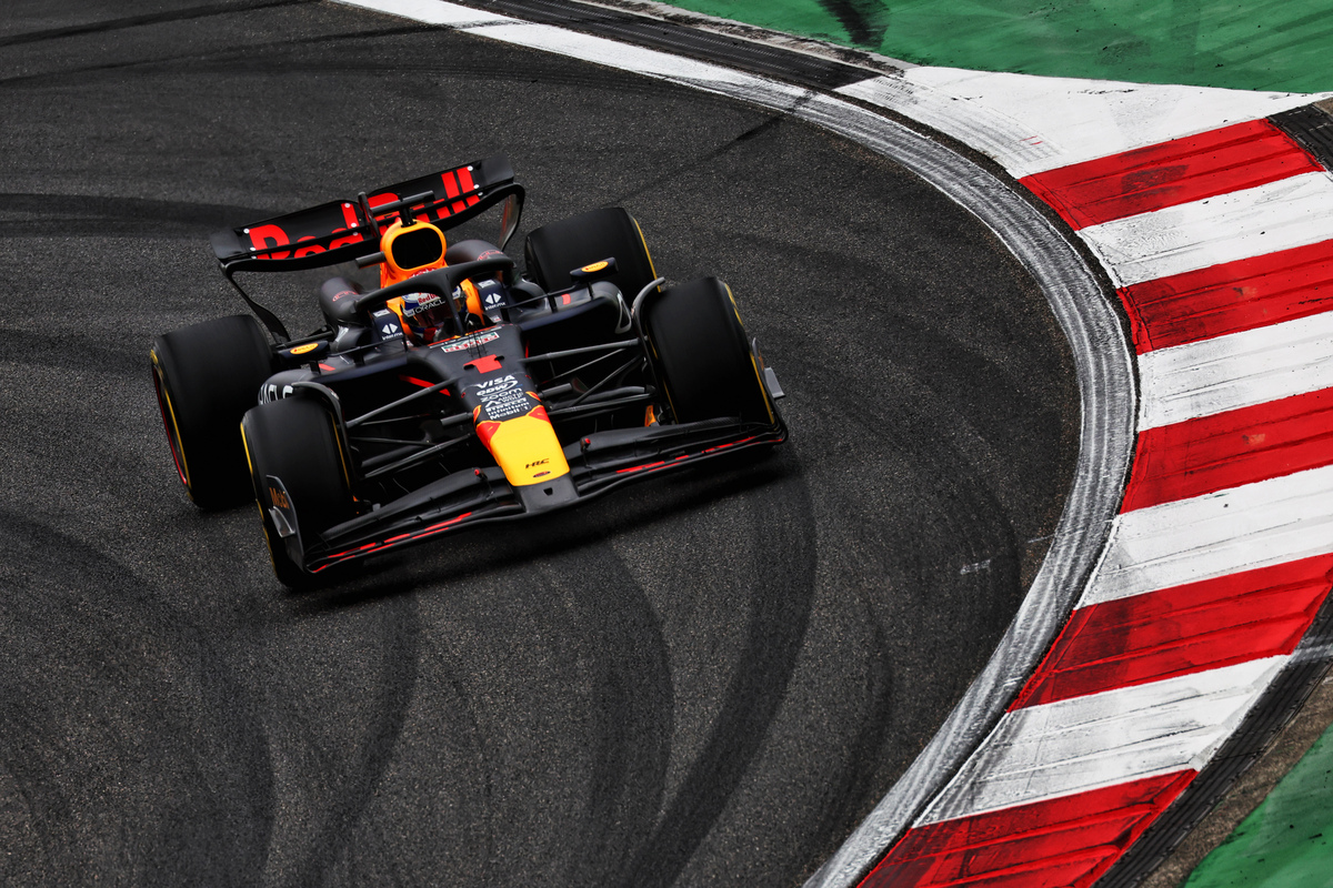 Max Verstappen has charged his way from fourth on the grid to victory in a thrilling 19-lap Sprint at the Formula 1 Chinese Grand Prix. Image: Coates / XPB Images