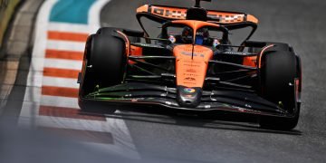 Oscar Piastri is without the full McLaren upgrade at this weekend’s Formula 1 Miami Grand Prix. Image: Price / XPB Images
