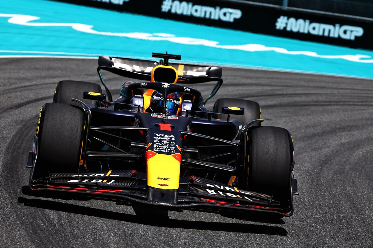 Max Verstappen has equalled Alain Prost's record of claiming six poles in a row to start the season after claiming top spot in qualifying for the Miami Grand Prix. Image: Coates / XPB Images
