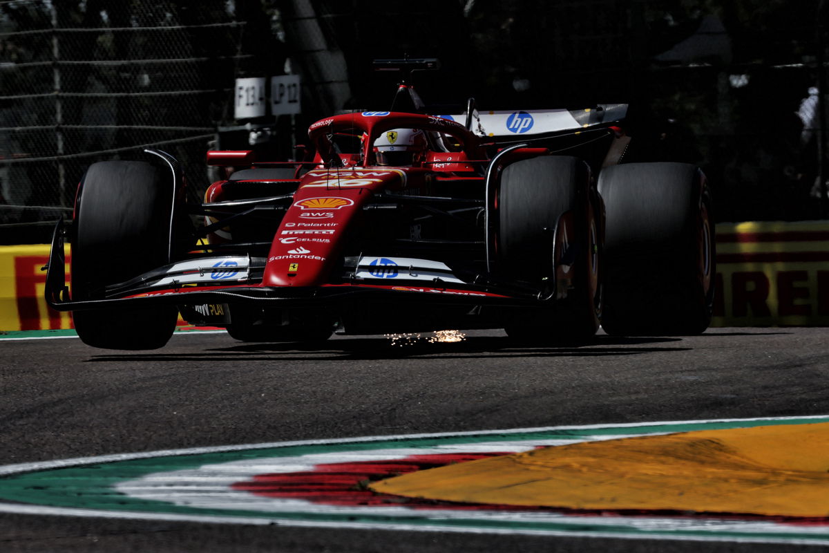 Charles Leclerc topped opening practice for the Emilia Romagna Grand Prix. Image: Staley / XPB Images