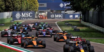 Max Verstappen has resisted late pressure from Lando Norris to win the Emilia Romagna Grand Prix. Image: Batchelor / XPB Images