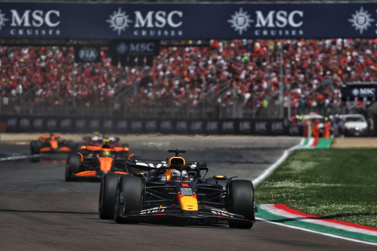 Max Verstappen demonstrated why he is a three-time world champion with his performance over the Emilia Romagna weekend. Image: Charniaux / XPB Images