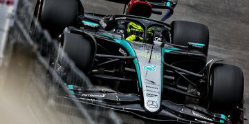 Lewis Hamilton topped the opening practice session of the weekend in Monaco from Oscar Piastri. Image: Charniaux / XPB Images