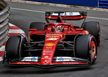 Charles Leclerc headed Lewis Hamilton at the end of Free Practice 2 for the Formula 1 Monaco Grand Prix. Image: Moy / XPB Images