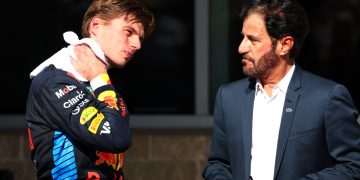 Max Verstappen and FIA president Mohammed Ben Sulayem. Image: Coates / XPB Images