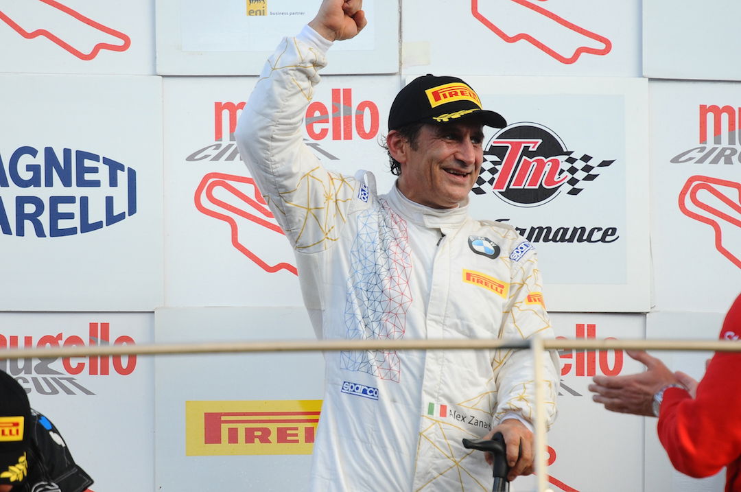 Alex Zanardi stormed to an emotional win in the finale race of the Italian GT Championship at Mugello