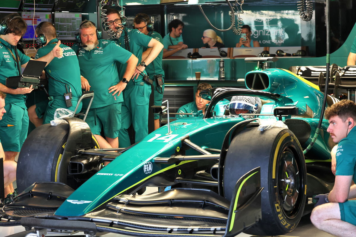 Fernando Alonso was released by Alpine to test for Aston Martin in 2022. Image: Bearne / XPB Images