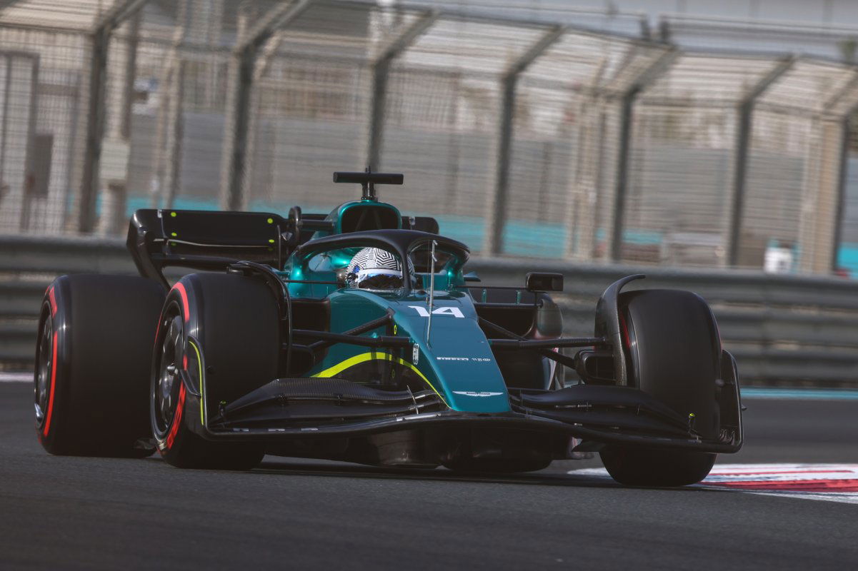 Fernando Alonso has completed his first F1 test for Aston Martin