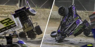 Cam Waters finds trouble. Images: Chief Racing