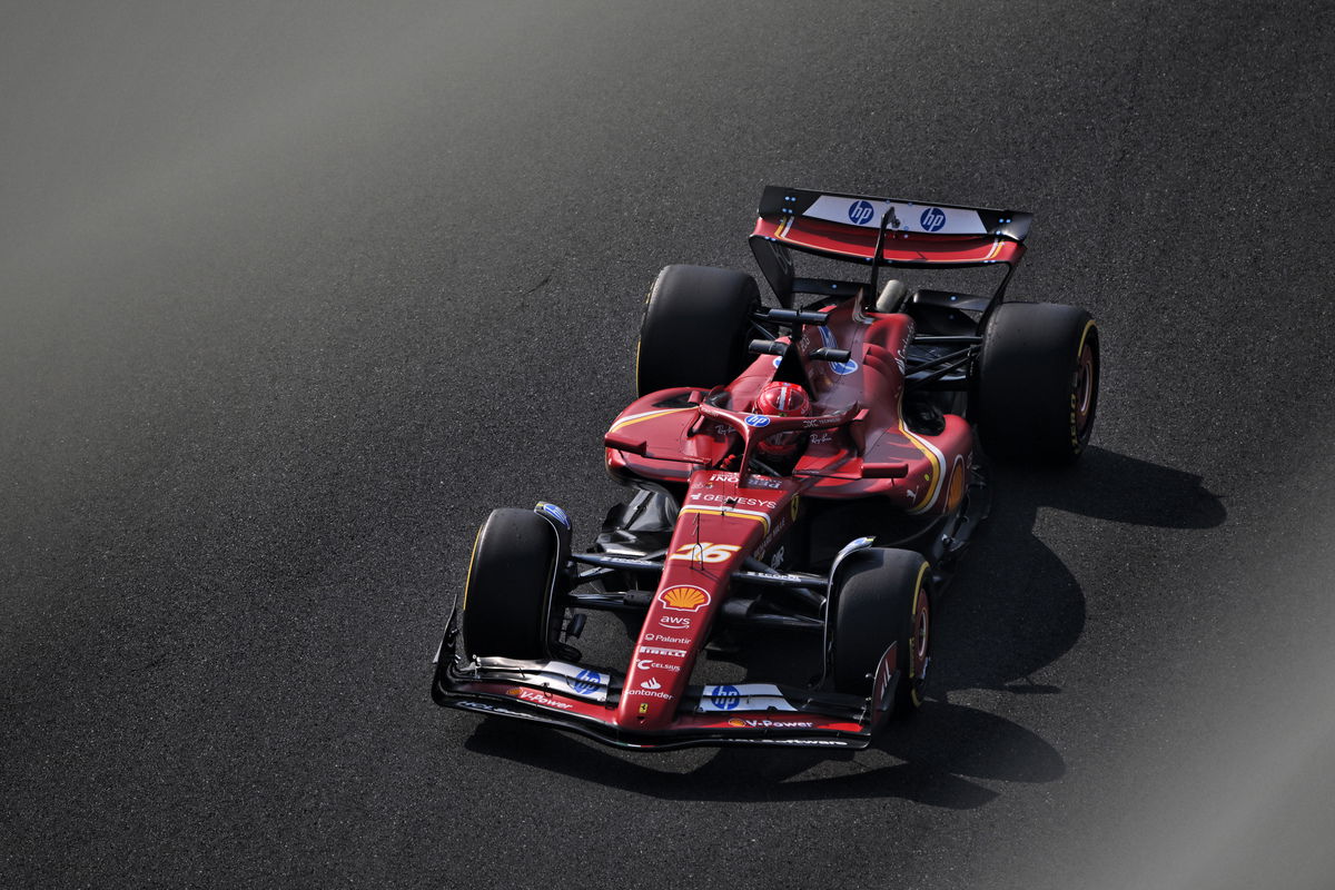 An off-sequence Charles Leclerc topped the opening practice session ahead of the Formula 1 Abu Dhabi Grand Prix. Image: Price / XPB Images