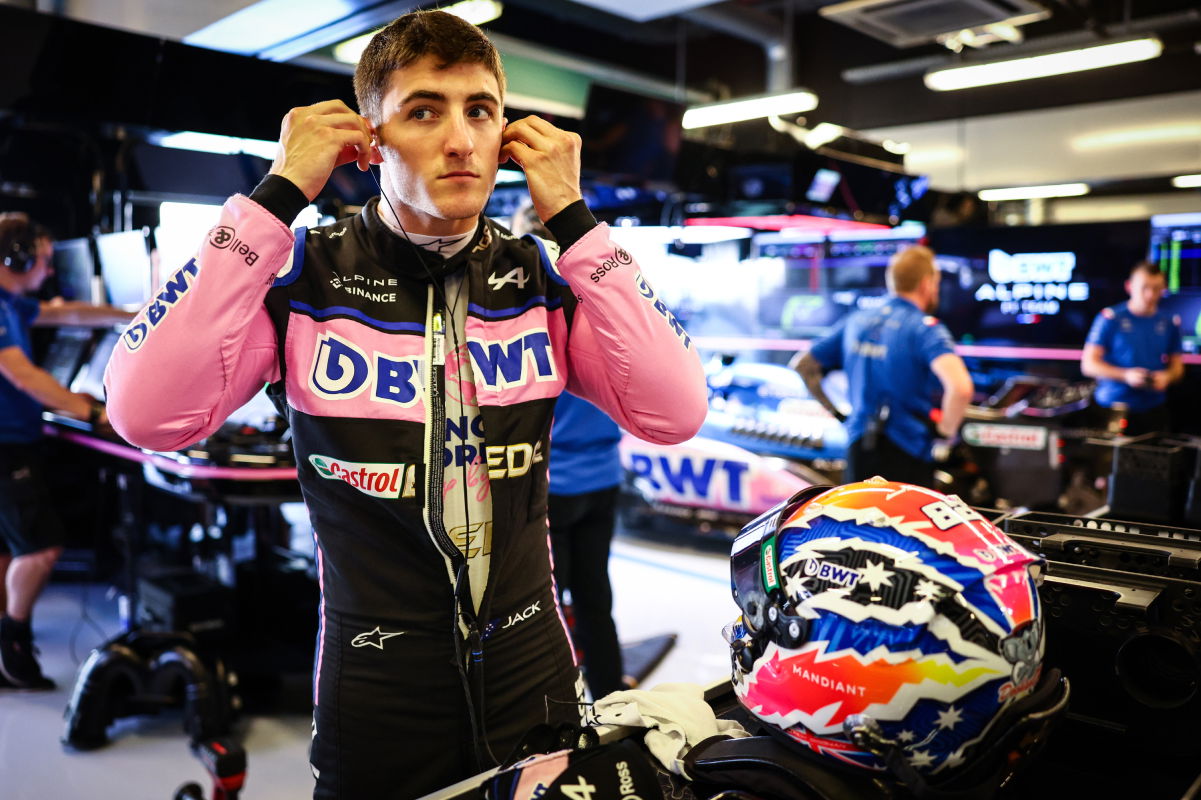 Jack Doohan prepared to take part in the F1 test in Abu Dhabi