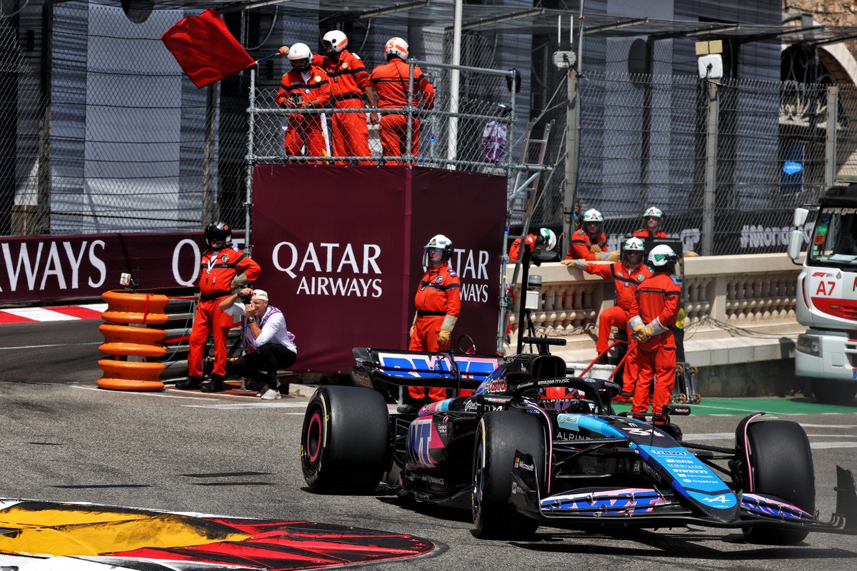 Alpine team boss Bruno Famin was livid after his two cars collided on the opening lap of the Monaco Grand Prix. Image: Batchelor / XPB Images