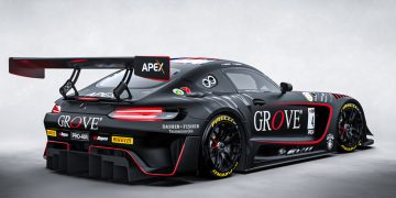 The #4 Grove Racing Mercedes-AMG GT3 to be raced at the 2025 Bathurst 12 Hour.