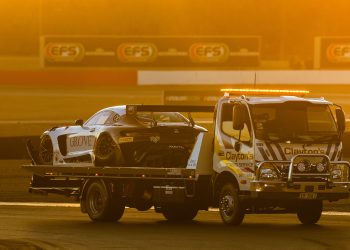 The crashed Grove Mercedes. Image: RACE PROJECT