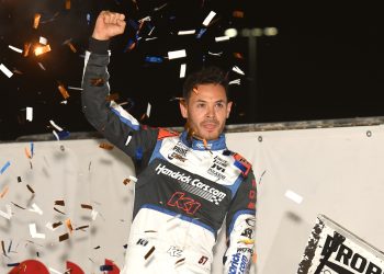 Kyle Larson is a three-time Knoxville Nationals winner. Image: Paul Arch