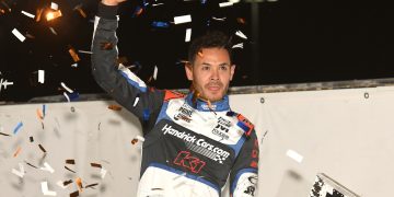 Kyle Larson is a three-time Knoxville Nationals winner. Image: Paul Arch