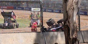 Ben Morris rolled during a Sprintcar media call in Adelaide this morning. Image: Supplied