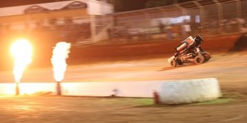 Jock Goodyer won on the final night of the Red Hot Summer Shootout at Toowoomba Speedway. Image: Matthew Paul Photography