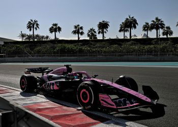 Jack Doohan has sampled the tyres Pirelli is set to introduce into F1 2025 during the post-season test in Abu Dhabi. Image: Price / XPB Images