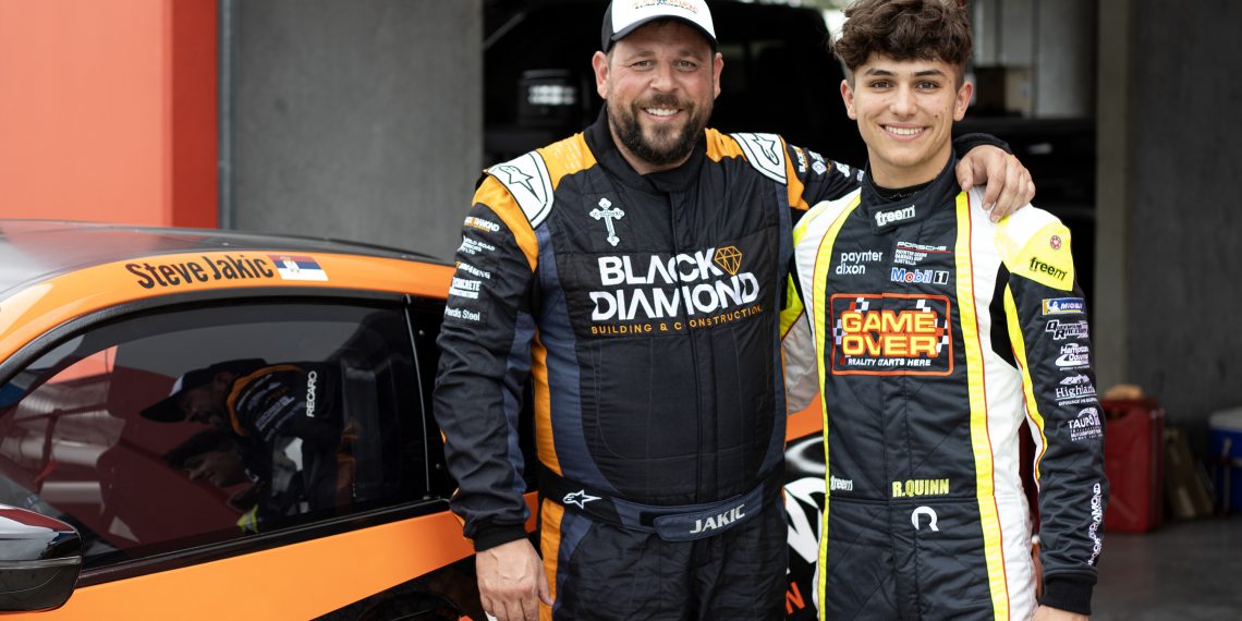 Stepdad and stepson duo Steve Jakic and Ryder Quinn will race in GT4 this season. Image: Supplied