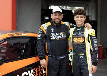 Stepdad and stepson duo Steve Jakic and Ryder Quinn will race in GT4 this season. Image: Supplied