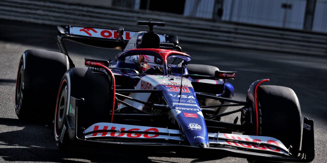 Liam Lawson completed nearly three Formula 1 race distances on the final day of the season in Abu Dhabi. Image: Moy / XPB Images