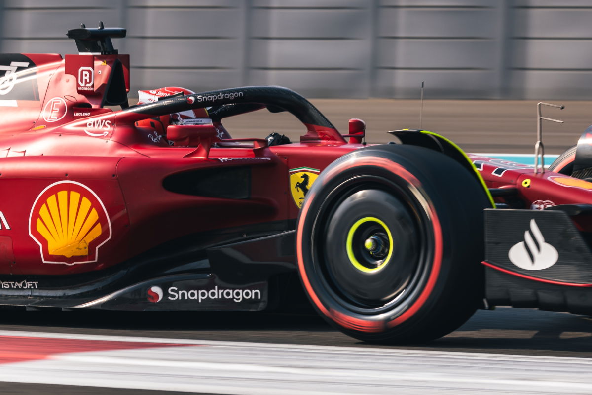 Charles Leclerc was fastest prior to lunch during testing in Abu Dhabi